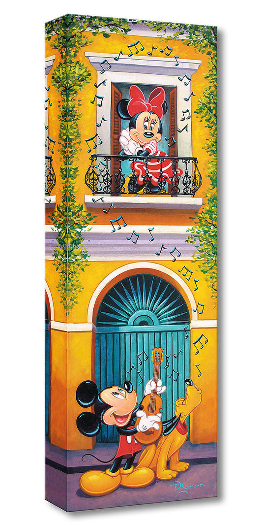 Mickey Mouse Minnie Mouse Walt Disney Fine Art Tim Rogerson Limited Edition Treasures on Canvas TOC "Balcony Serenade"