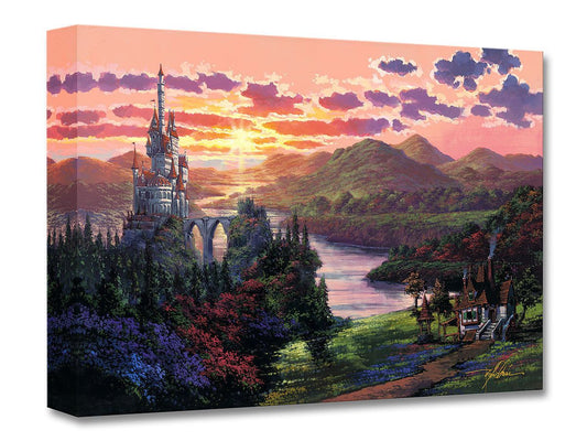 Beauty and the Beast Walt Disney Fine Art Rodel Gonzalez Signed Limited Edition of 1500 Print on Canvas "The Beauty in Beast's Kingdom" Treasures on Canvas Print TOC