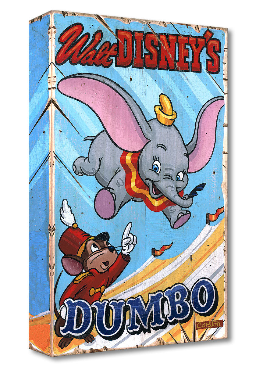 Dumbo Walt Disney Fine Art Trevor Carlton Ltd Ed of 1500 TOC Treasures on Canvas Print "High Flying Family"