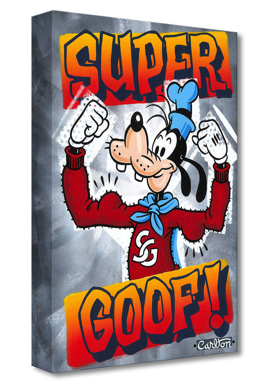 Goofy Walt Disney Fine Art Trevor Carlton Ltd Ed of 1500 TOC Treasures on Canvas Print "Super Goof!"