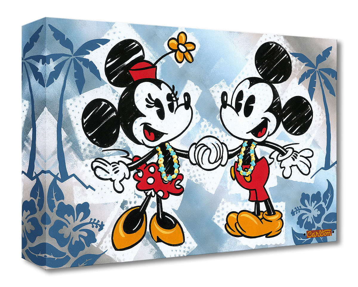 Mickey Mouse and Minnie Mouse Walt Disney Fine Art Trevor Carlton Ltd Ed of 1500 TOC Treasures on Canvas Print "This is Bliss"