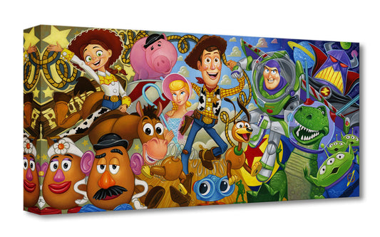 Toy Story in Film Walt Disney Pixar Fine Art Tim Rogerson Limited Edition Treasures on Canvas Print TOC "Cast of Toys"