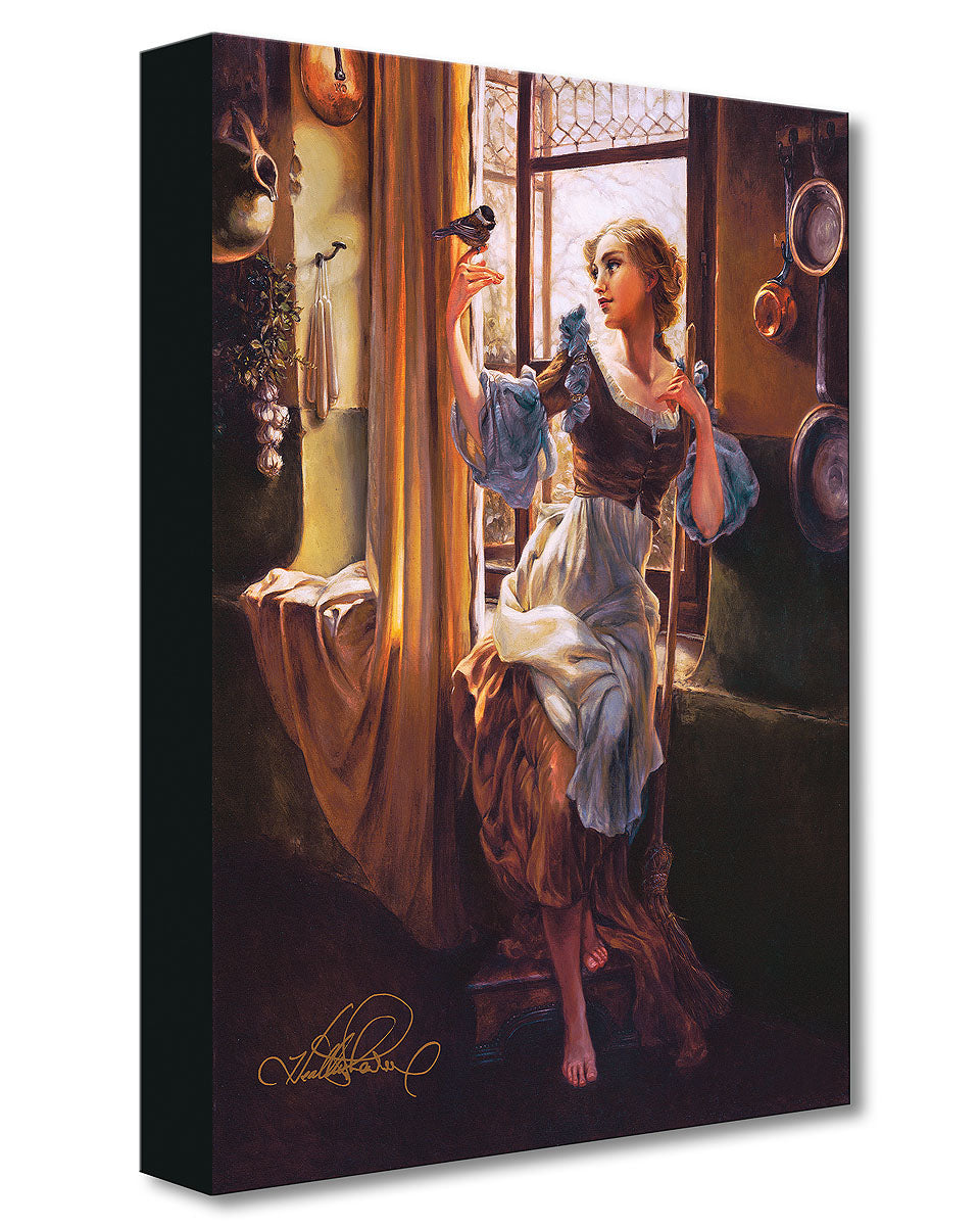 Cinderella Walt Disney Fine Art Heather Edwards Limited Edition Treasures on Canvas TOC "Cinderella's New Day"
