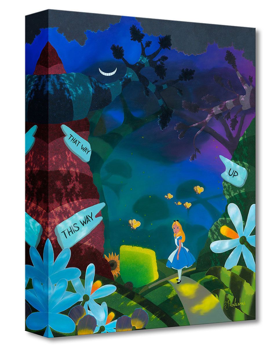 Alice in Wonderland Cheshire Cat Walt Disney Fine Art Michael Provenza Limited Edition 1500 Treasures on Canvas Print TOC "Curiouser"