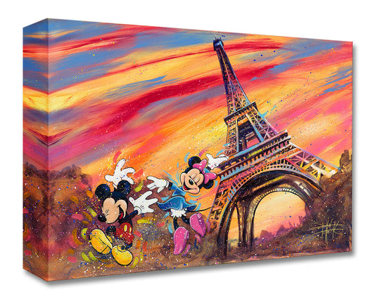 Mickey Mouse Minnie Mouse Walt Disney Fine Art Stephen Fishwick Limited Edition Treasures on Canvas Print TOC "Dancing Across Paris"