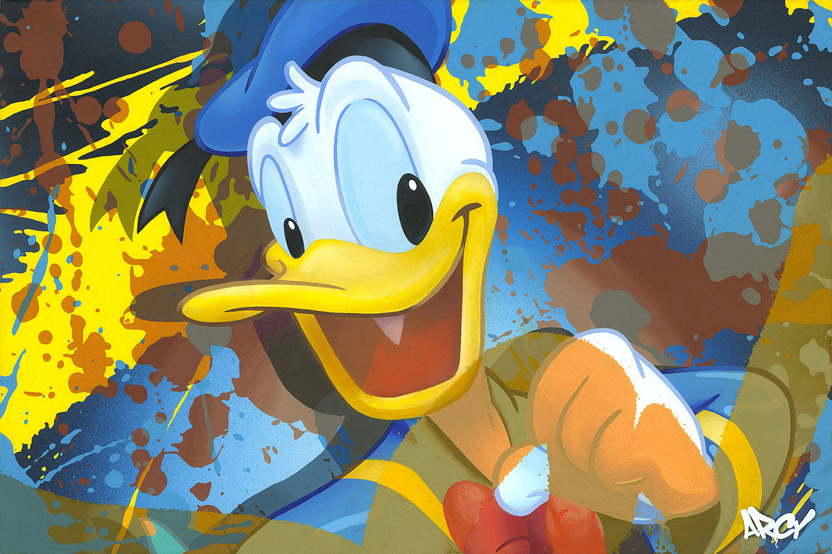 Donald Duck Walt Disney Fine Art ARCY Signed Limited Edition of 195 on Canvas "Donald Duck"