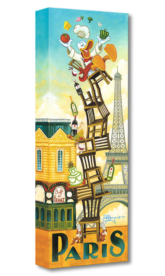 Donald Duck Paris Eiffel Tower Walt Disney Fine Art Tim Rogerson Limited Edition Treasures on Canvas Print TOC "Donald's Paris"