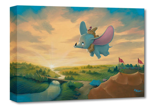 Dumbo Walt Disney Fine Art Rob Kaz Limited Edition of 1500 Treasures on Canvas Print TOC "Flight Over the Big Top"