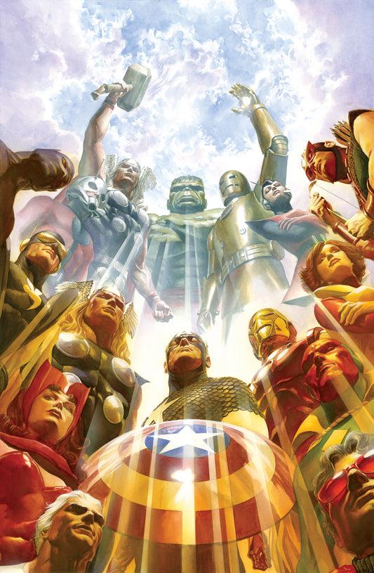 Alex Ross SIGNED Earths Mightiest Heroes Giclee Print on Canvas Limited Edition