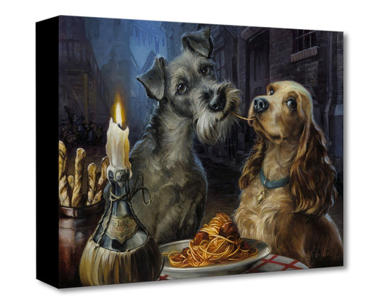 Lady and the Tramp Walt Disney Fine Art Heather Edwards Limited Edition Treasures on Canvas TOC "Bella Notte"