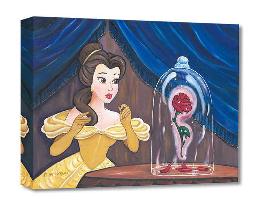 Beauty and the Beast Walt Disney Fine Art Paige O'Hara Ltd Ed of 1500 TOC Treasures on Canvas Print "Enchanted Rose"
