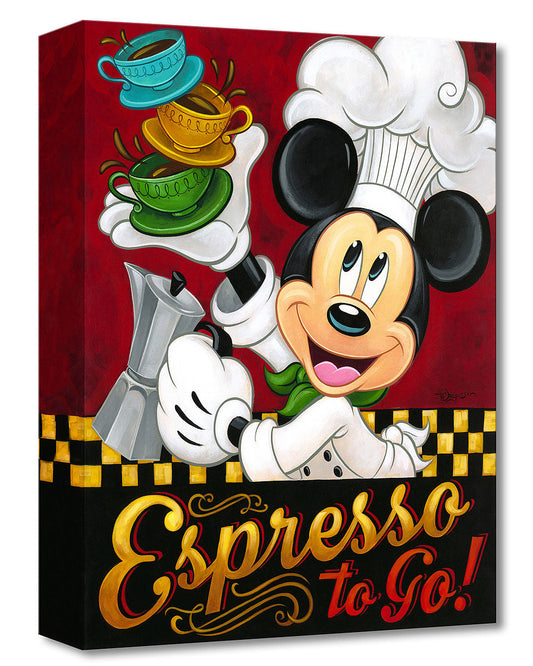 Mickey Mouse Chef Walt Disney Fine Art Tim Rogerson Limited Edition Treasures on Canvas Print TOC "Espresso to Go!"
