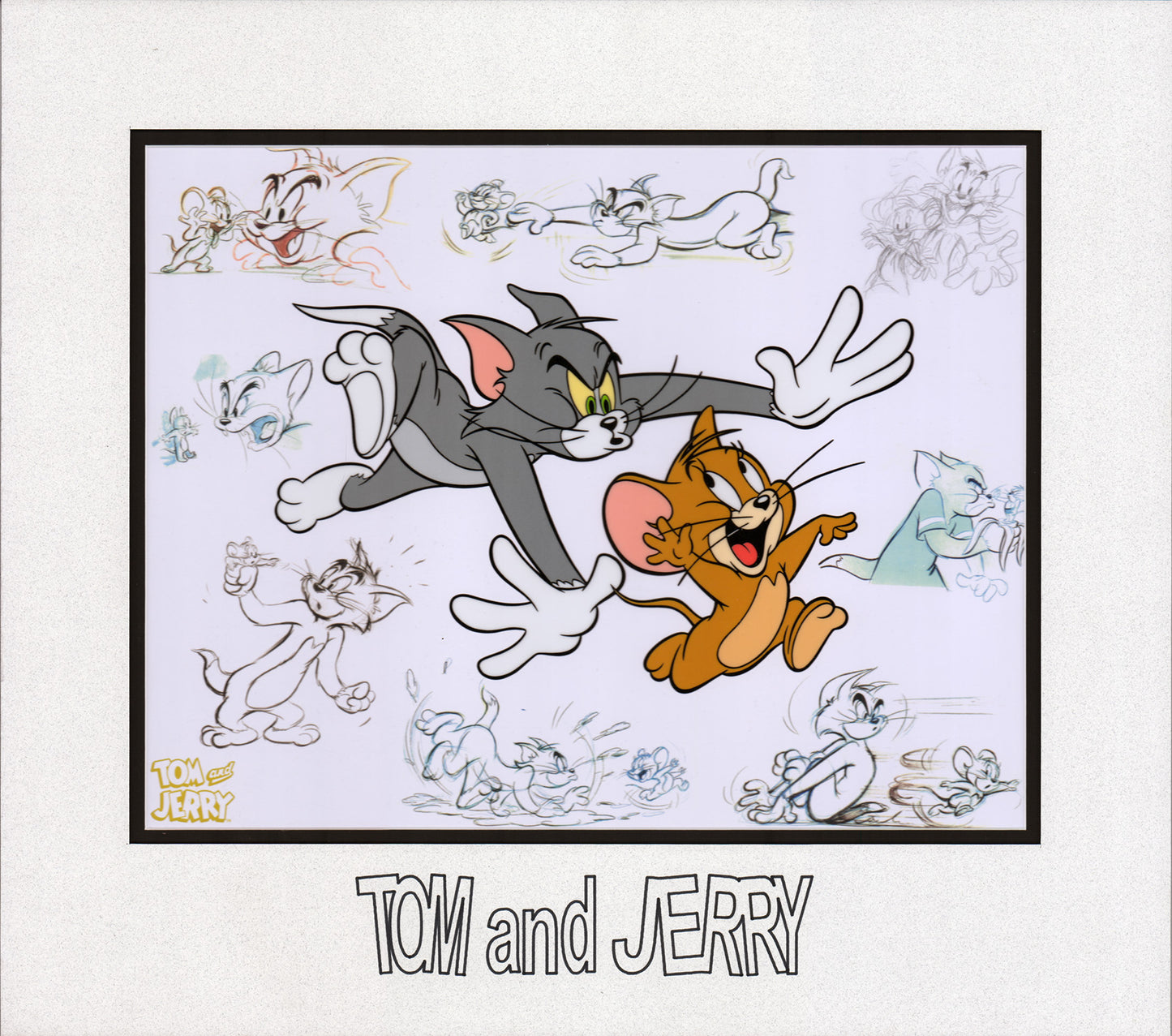 Tom and Jerry Chase Litho-Cel Limited Edition of 250 Custom Matted