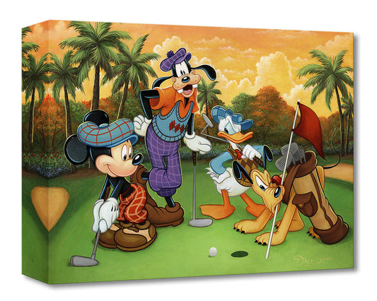 Mickey Mouse Golf Walt Disney Fine Art Tim Rogerson Limited Edition Treasures on Canvas Print TOC "Fabulous Foursome"