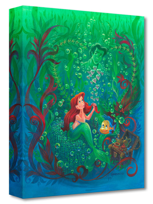 Ariel The Little Mermaid Walt Disney Fine Art Michael Humphries Ltd Ed of 1500 TOC Treasures on Canvas Print "Forever In My Heart"