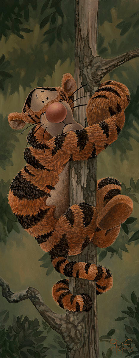 Tigger from Winnie the Pooh Walt Disney Fine Art Jared Franco Signed Limited Edition of 195 Print on Canvas "Don't Look Down"