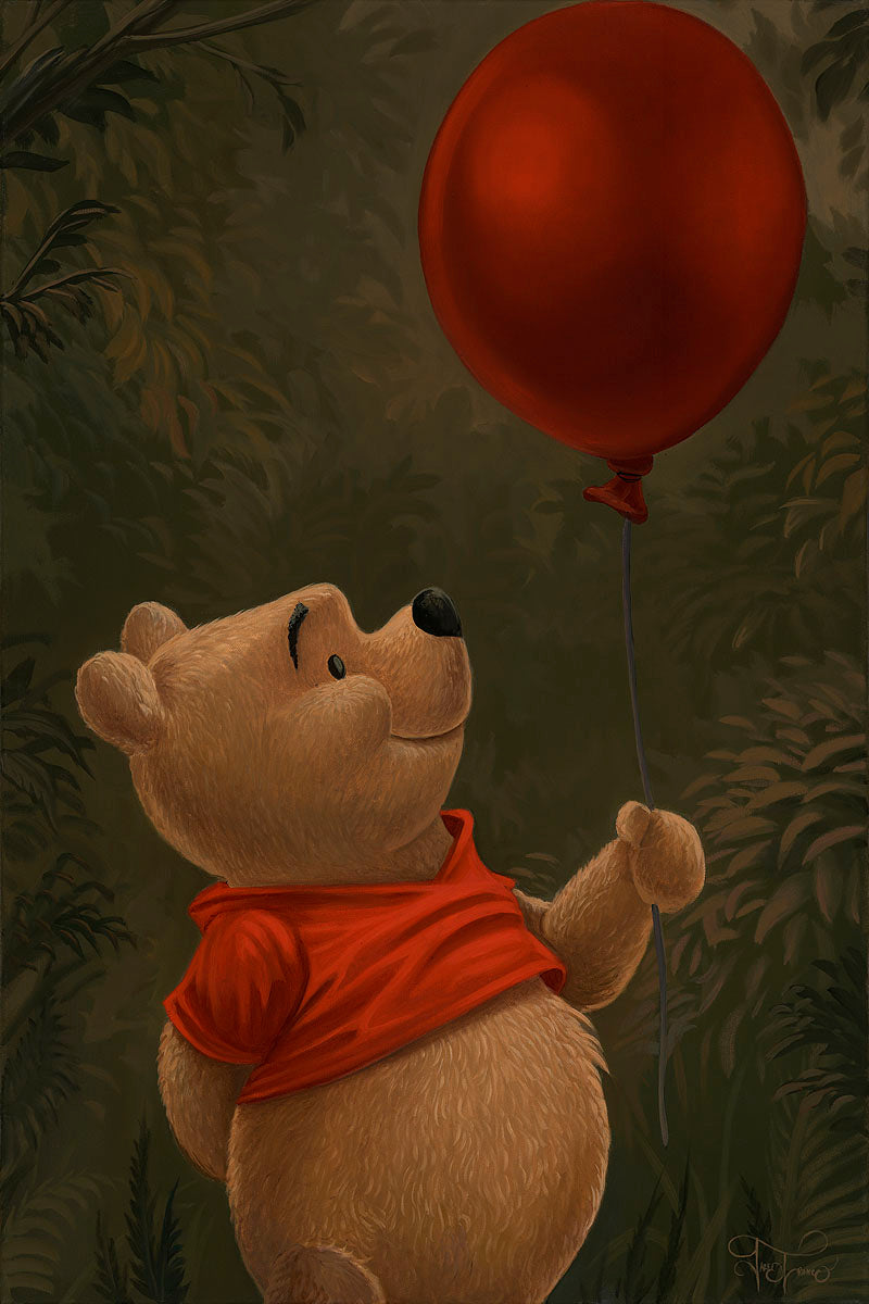 Winnie the Pooh Walt Disney Fine Art Jared Franco Signed Limited Edition of 195 Print on Canvas "Pooh and His Balloon"