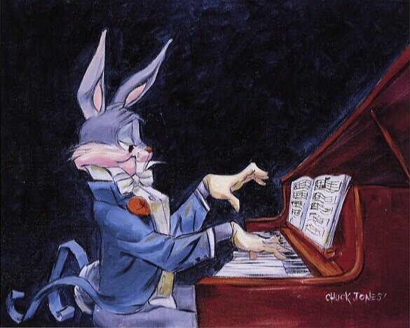 CHUCK JONES Concerto in Bugs Minor Warner Brothers Limited Edition Canvas Giclee Print of 375 with Bugs Bunny