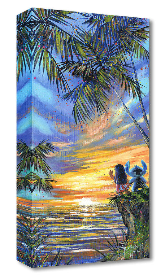 Lilo & Stitch Walt Disney Fine Art Stephen Fishwick Limited Edition Treasures on Canvas Print TOC "Goodbye to the Sun"
