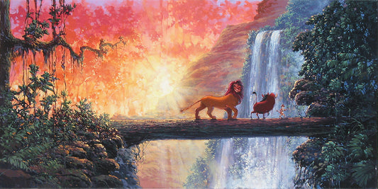 Lion King Walt Disney Fine Art Rodel Gonzalez Signed Limited Edition of 195 on Canvas "Hakuna Matata"