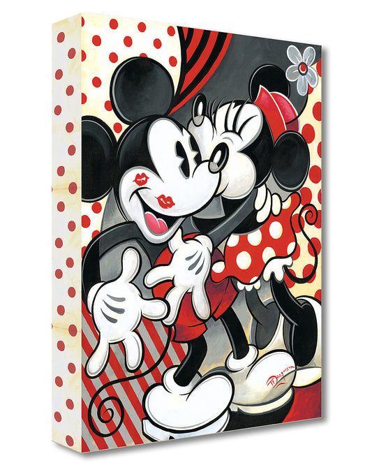Mickey Mouse and Minnie Mouse Walt Disney Fine Art Tim Rogerson Limited Edition Treasures on Canvas Print TOC "Hugs and Kisses"