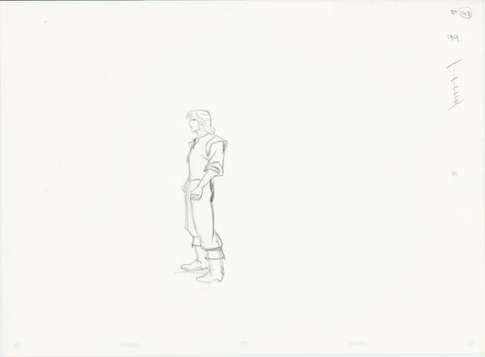 Pocahontas from Walt Disney 1995 Movie John Smith KEY Production Animation Cel Drawing B07256