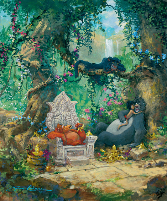 Jungle Book Walt Disney Fine Art James Coleman Signed Limited Edition of 195 on Canvas "I Wanna Be Like You"