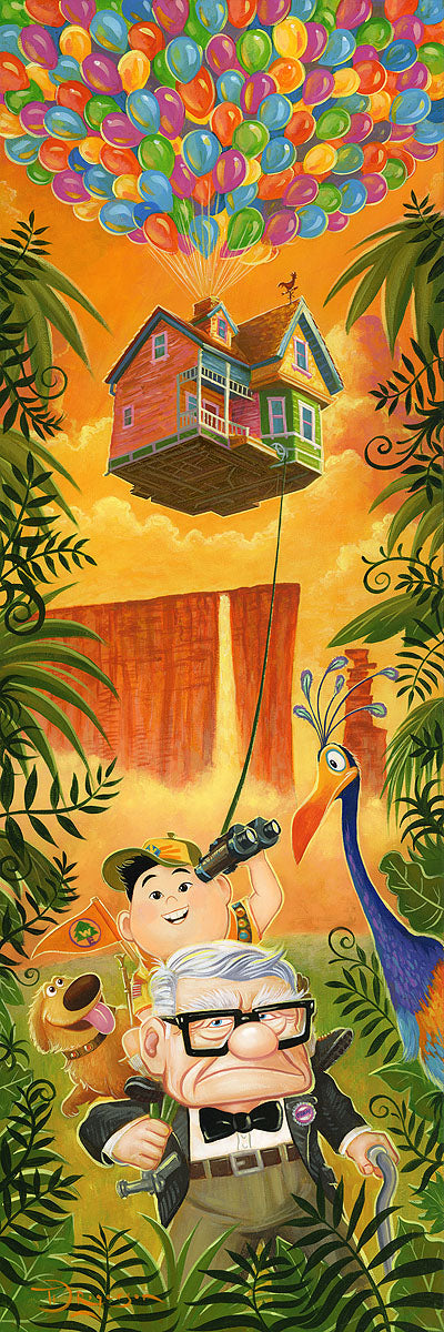 Up Walt Disney Fine Art Tim Rogerson Signed Limited Edition of 195 on Canvas "Journey to Paradise Falls"