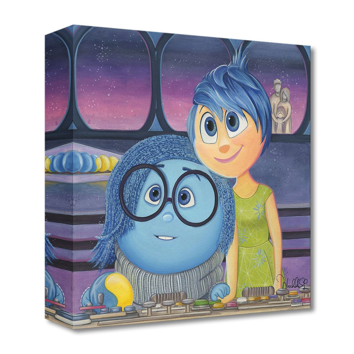 Inside Out Pixar Walt Disney Fine Art Michelle St. Laurent Limited Edition of 1500 Treasures on Canvas Print TOC "Joy and Sadness"