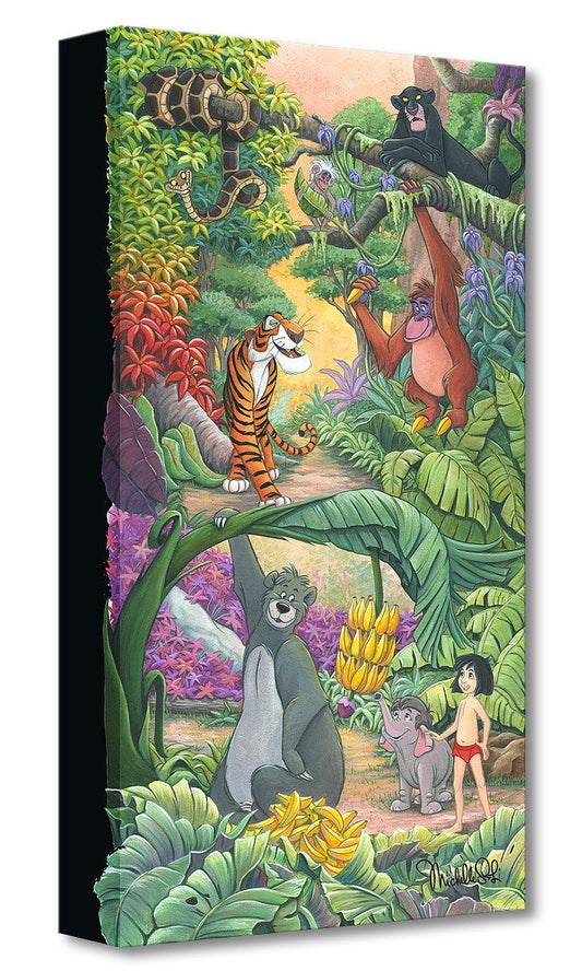 Jungle Book Mowgli Walt Disney Fine Art Michelle St. Laurent Limited Edition of 1500 Treasures on Canvas Print TOC "Home in the Jungle"