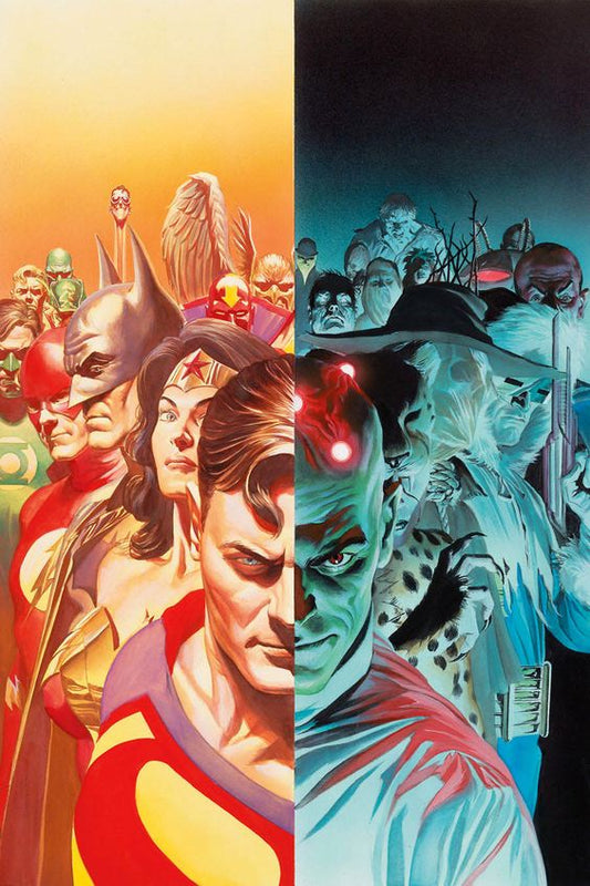 Justice Limited Edition Alex Ross SIGNED Giclee Print on Canvas Featuring The Justice League