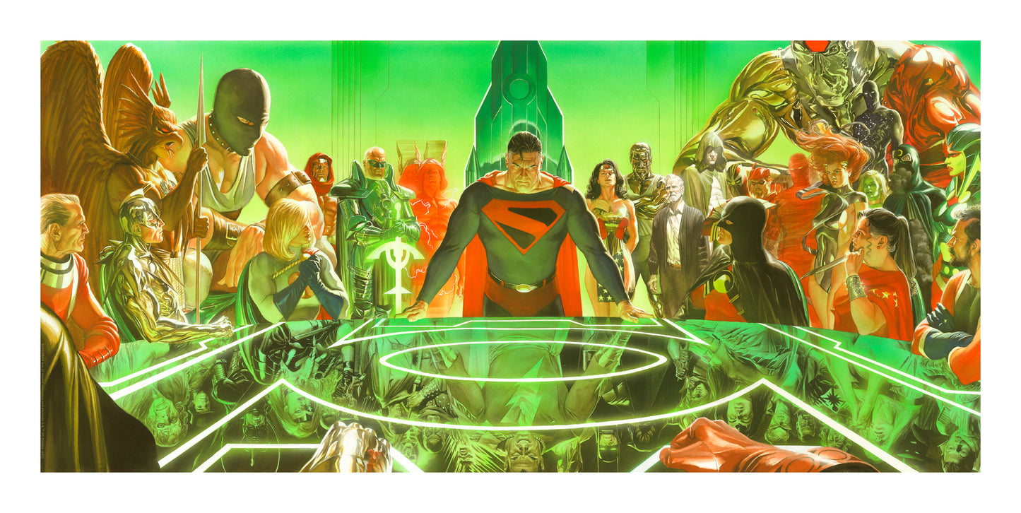 Alex Ross SIGNED Kingdom Come War Room Limited Edition Giclee Print on Canvas