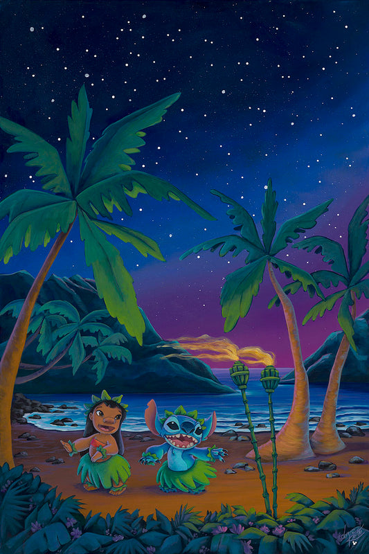 Lilo & Stitch Walt Disney Fine Art Denyse Klette Signed Limited Edition of 195 on Canvas "Keiki Hula"