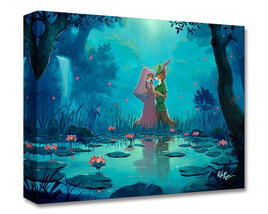 Robin Hood Walt Disney Fine Art Rob Kaz Limited Edition of 1500 Treasures on Canvas Print ToC "Moonlight Proposal"