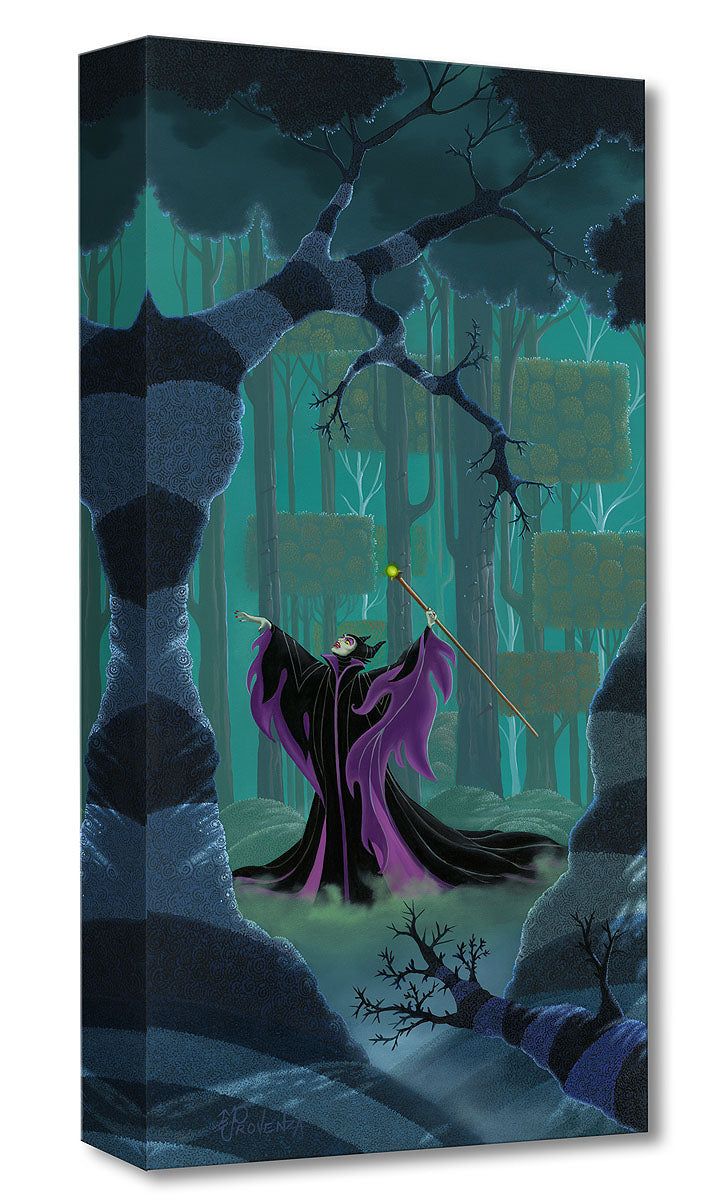Sleeping Beauty Walt Disney Fine Art Michael Provenza Limited Edition of 1500 Treasures on Canvas Print TOC "Maleficent Summons the Power"