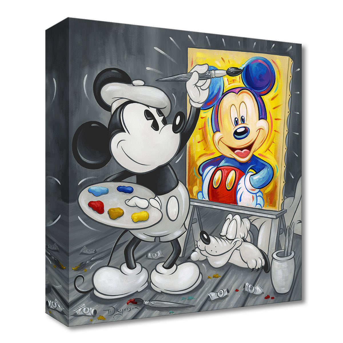 Mickey Mouse Walt Disney Fine Art Tim Rogerson Limited Edition of 1500 Treasures on Canvas Print TOC "Mickey Paints Mickey"