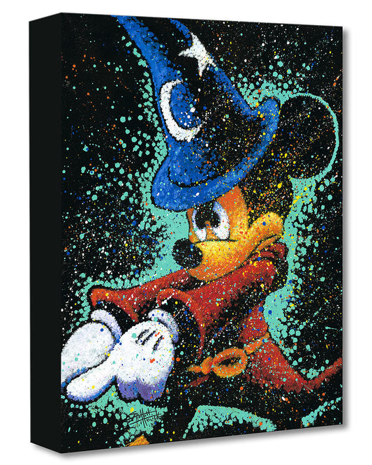 Mickey Mouse Fantasia Walt Disney Fine Art Stephen Fishwick Limited Edition Treasures on Canvas Print TOC "Mickey Casts a Spell"