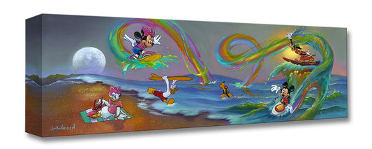 Mickey Mouse Minnie Donald Goofy Walt Disney Fine Art Jim Warren Limited Ed of 1500 Treasures on Canvas Print TOC "Mickey's Crazy Wave"