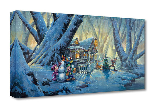 Walt Disney's MICKEY MOUSE Fine Art Rodel Gonzalez Limited Edition of 1500 Print on Canvas "Miracles of Winter" Treasures on Canvas Print TOC