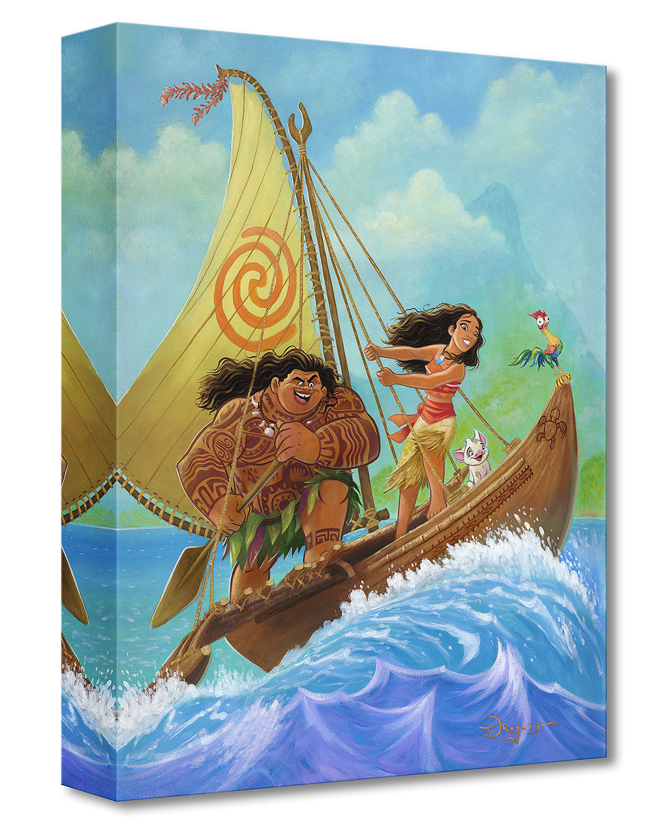 Moana Walt Disney Fine Art Tim Rogerson Limited Edition Treasures on Canvas Print TOC "Moana Knows the Way"