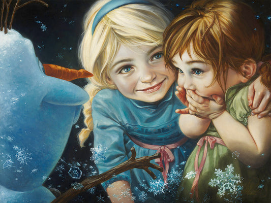 Frozen Walt Disney Fine Art Heather Edwards Signed Limited Edition of 195 on Canvas "Never Let it Go"