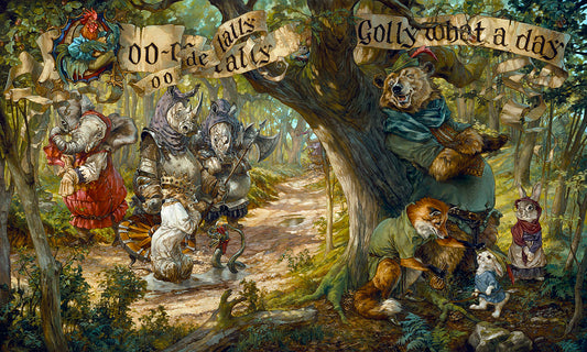 Robin Hood Walt Disney Fine Art Heather Edwards Signed Limited Edition of 295 on Canvas "Oo-De-Lally" Regular Size