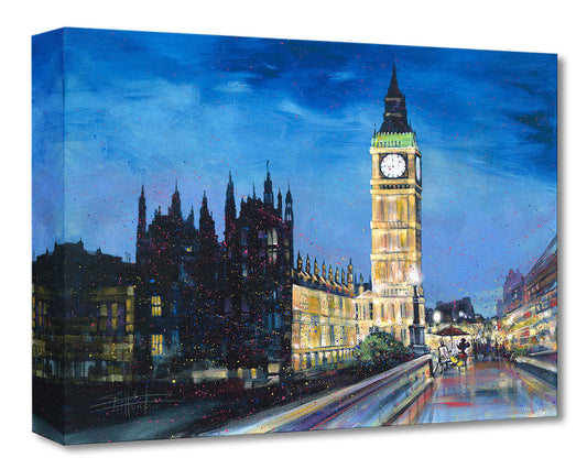 Mickey Mouse London Big Ben Walt Disney Fine Art Stephen Fishwick Limited Edition Treasures on Canvas Print TOC "Painting the Town"