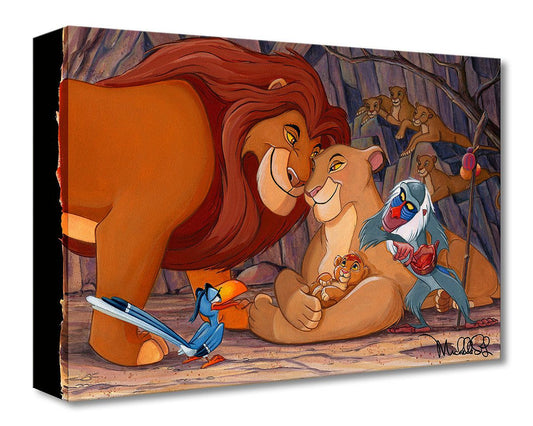 The Lion King Simba Mufasa Walt Disney Fine Art Michelle St. Laurent Limited Edition of 1500 Treasures on Canvas Print TOC "Prince of the Pride"