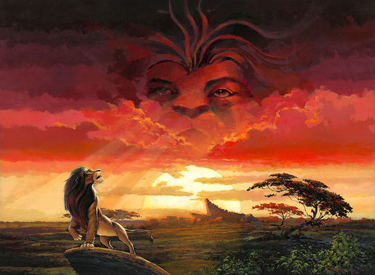 Lion King Walt Disney Fine Art Rodel Gonzalez Signed Limited Edition of 195 on Canvas "Remember Who You Are"