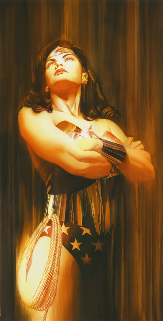 Alex Ross SIGNED Shadows Wonder Woman SDCC Exclusive Giclee Print on Paper Limited Edition
