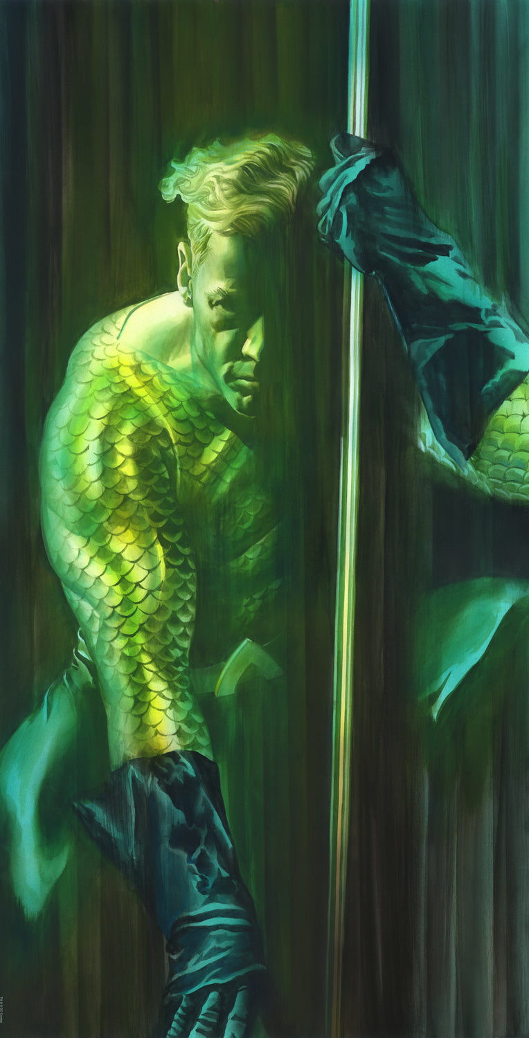 Alex Ross SIGNED Shadows Aquaman SDCC Exclusive Giclee Print on Paper Limited Edition