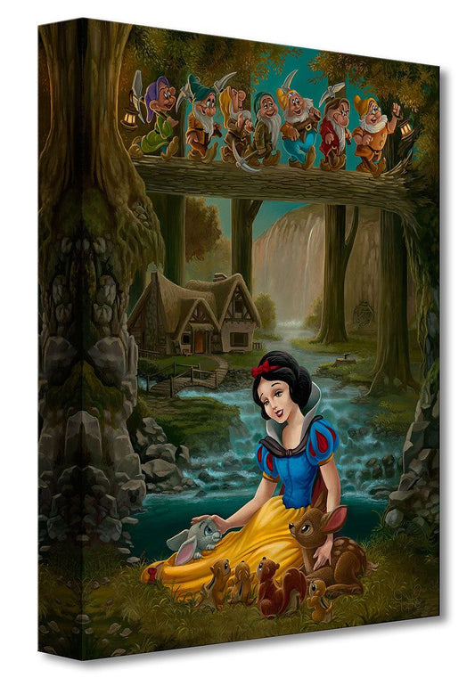 Snow White and the Seven Dwarfs Walt Disney Fine Art Jared Franco Limited Edition of 1500 Treasures on Canvas Print TOC "Snow White's Sanctuary"