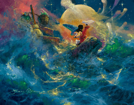 Mickey Mouse Walt Disney Fine Art James Coleman Signed Limited Edition of 195 on Canvas "Sorcerer Symphony"