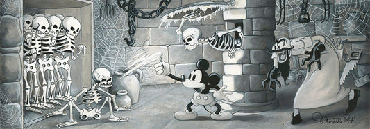 Mickey Mouse Walt Disney Fine Art Michelle St. Laurent Signed Limited Edition of 195 Print on Canvas "The Mad Doctor's Great Experiment"